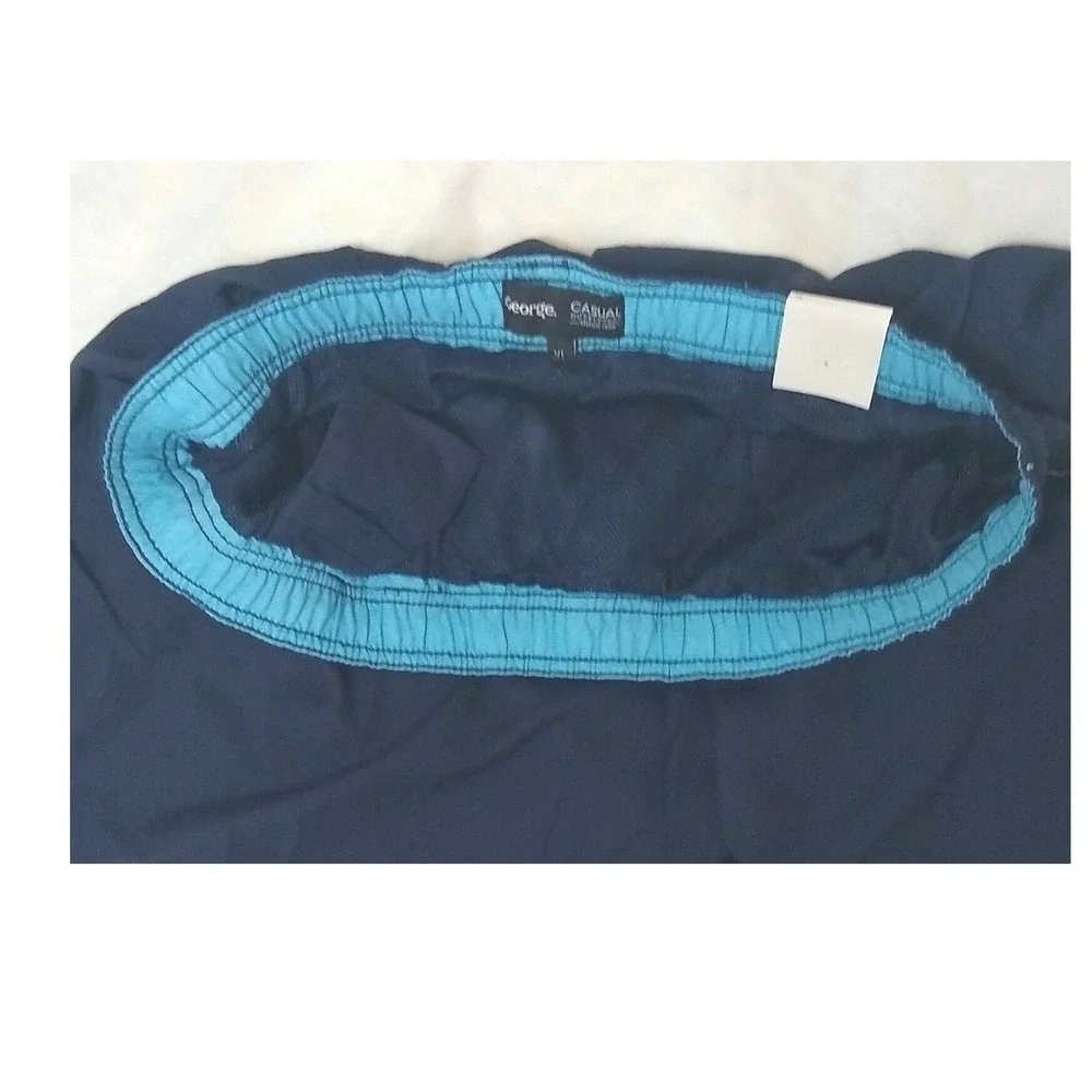 George Swimsuit L 36/38 Mens Bathing Suit Beachwear Norm Core‎ Blue Swim Shorts